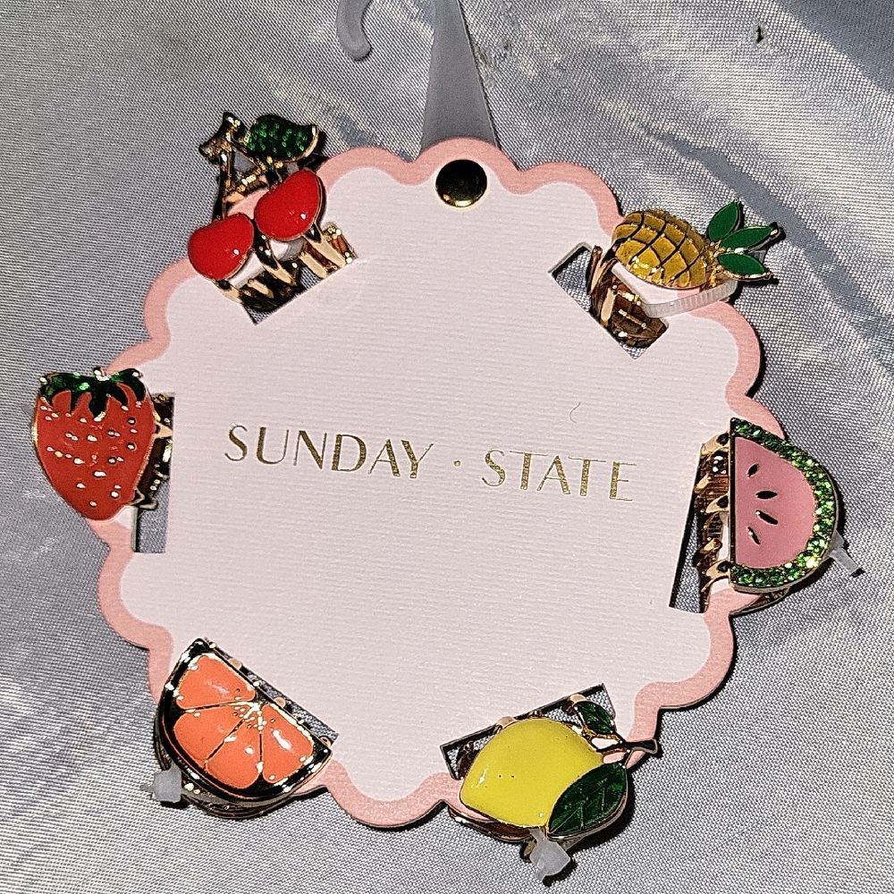 Sunday State Fruit Hair Clips Set